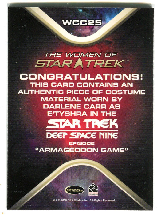 The Women of Star Trek WCC25 Darleen Carr as E'Tyshra Costume Card 2010   - TvMovieCards.com