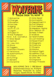 Wolverine II From Then 'Til Now Base Card Set 90 Cards Comic Images 1992   - TvMovieCards.com