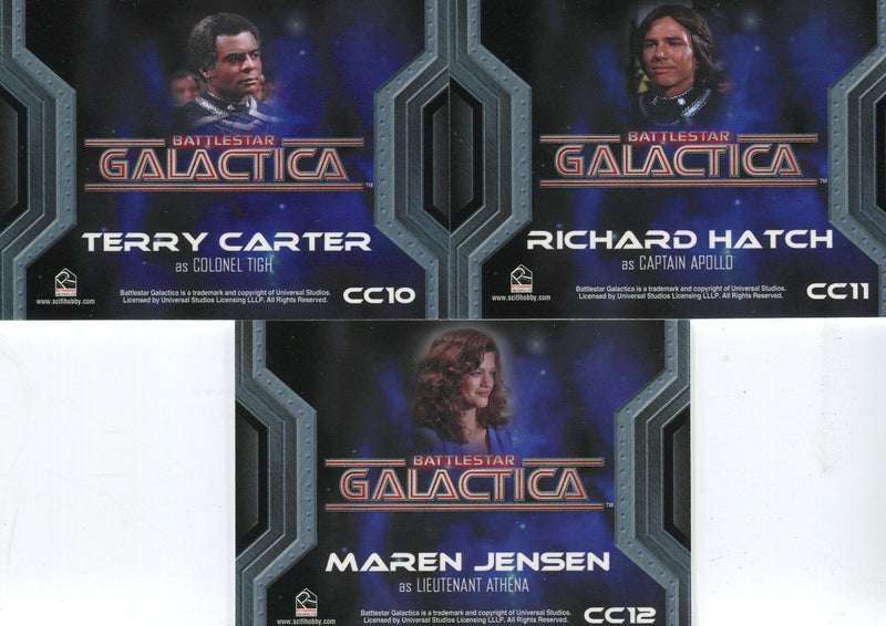 Battlestar Galactica Colonial Warriors Costume Card Set CC2 thru CC12 - TvMovieCards.com