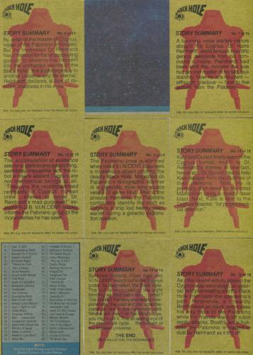 Black Hole Vintage Base Card Set 88 Cards Topps 1979   - TvMovieCards.com