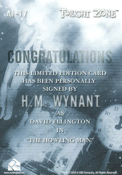 Twilight Zone Archives 2020 H.M. Wynant as David Ellington Autograph Card AI-17   - TvMovieCards.com