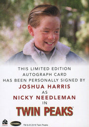 Twin Peaks Joshua Harris as Nicky Needleman Autograph Card Rittenhouse 2018   - TvMovieCards.com