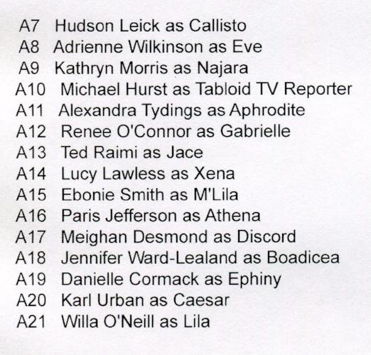 Xena Season Six Autograph Card Set 15 Cards A7 thru A21   - TvMovieCards.com