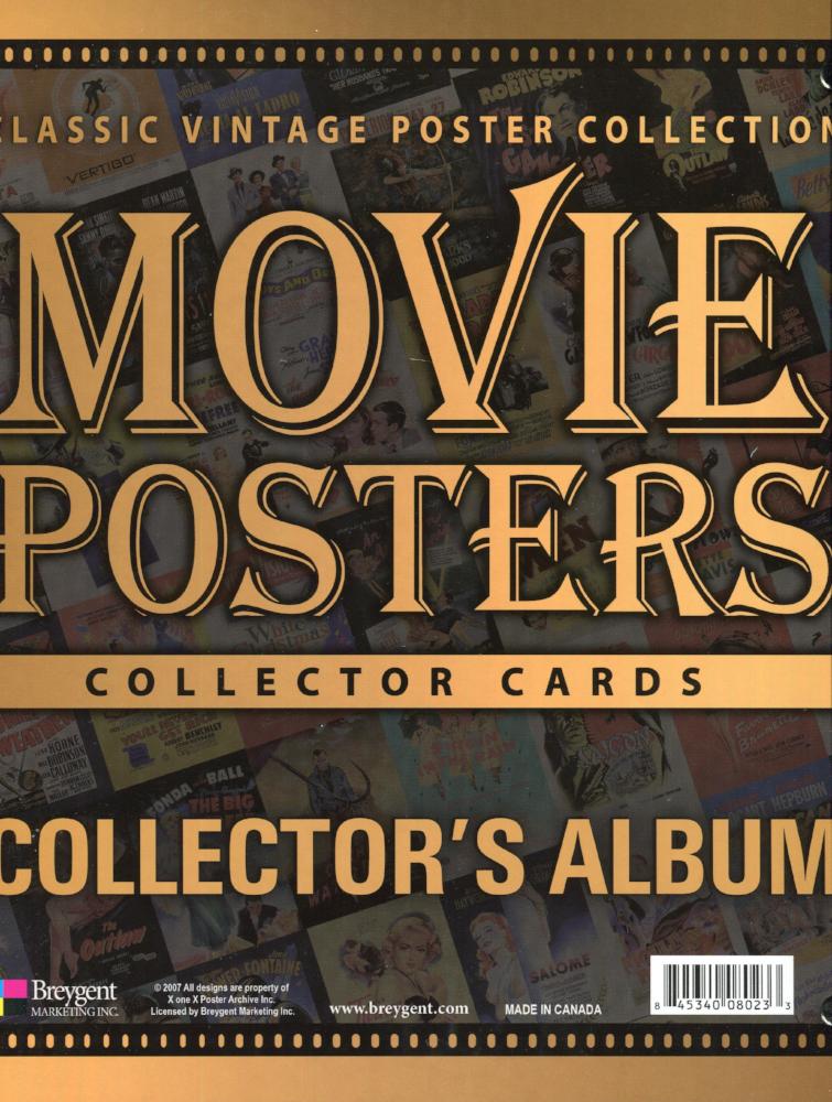 Classic Vintage Movie Posters 1 Empty Collector Card Album   - TvMovieCards.com