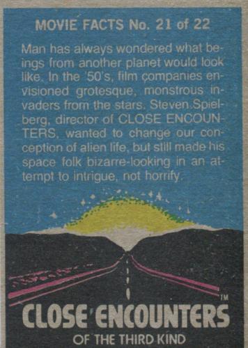 Close Encounters of the Third Kind Vintage Base Card Set 66 Cards Topps 1978   - TvMovieCards.com