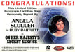 James Bond 40th Anniversary Angela Scouler Autograph Card A20   - TvMovieCards.com