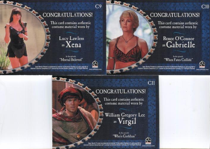 Xena Dangerous Liaisons Costume Trading Card Set 11 Cards C1-C11   - TvMovieCards.com