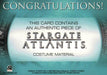 Stargate Atlantis Season Two Dr. Rodney McKay Costume Card Gray   - TvMovieCards.com