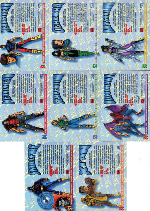 Marvel Masterpieces Series Two X-Men 2099 Dyna-Etched Chase Card Set S1 - S8   - TvMovieCards.com