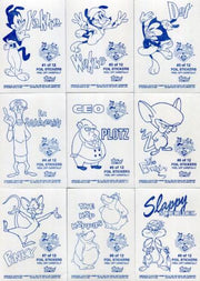 Animaniacs Cartoon Foil Stickers Chase Card Set 12 Sticker Cards Topps 1995   - TvMovieCards.com