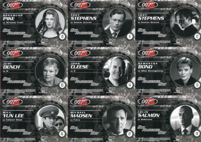 James Bond Die Another Day Expansion Card Set 18 Cards plus Costume Card AC2   - TvMovieCards.com