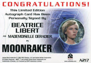 James Bond 50th Anniversary Series Two Beatrice Libert Autograph Card A217   - TvMovieCards.com