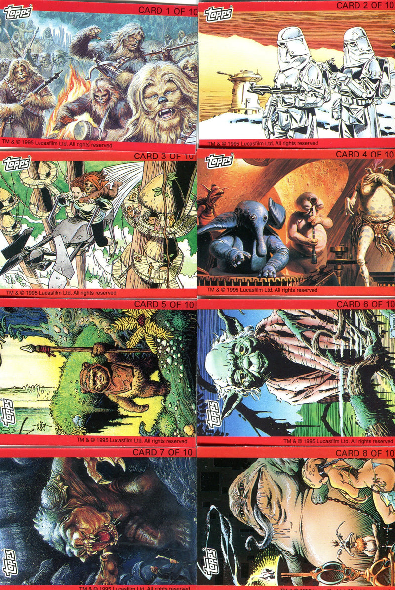 Star Wars Topps UK  10  Card Set Special  Candy Exclusive Card Set 1995/1996   - TvMovieCards.com