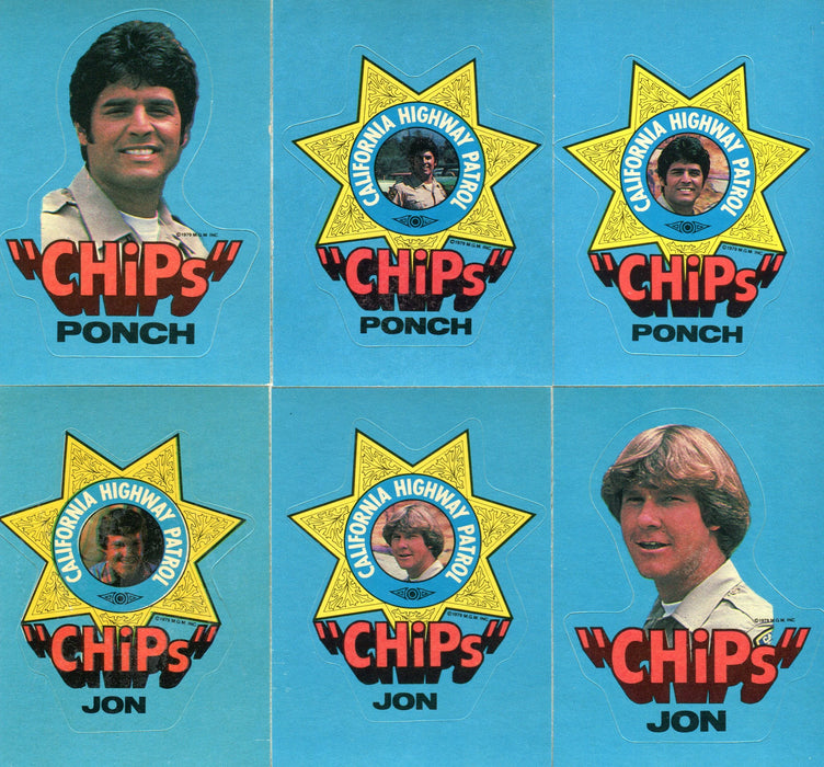 Chips TV Show 1979 Donruss Vintage Card Set 66 Sticker Cards   - TvMovieCards.com