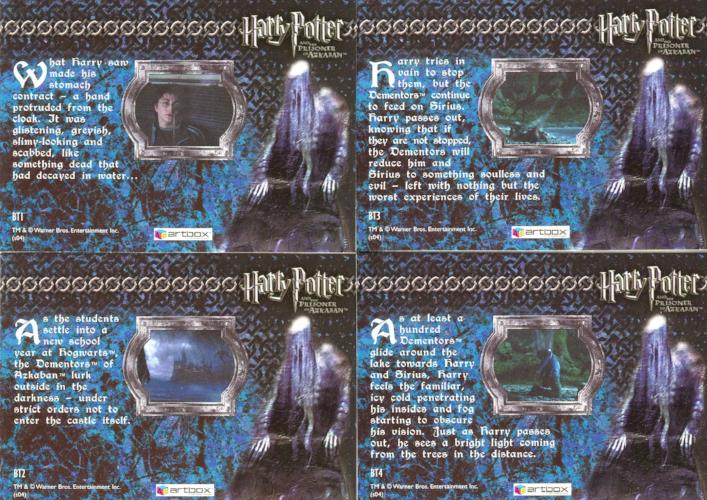 Harry Potter Prisoner of Azkaban Update Foil Box Topper Chase Card Set 4 Cards   - TvMovieCards.com