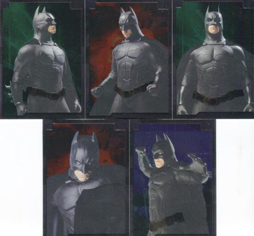 Batman Begins Movie Embossed Foil Chase Card Set 5 Cards Topps 2005   - TvMovieCards.com