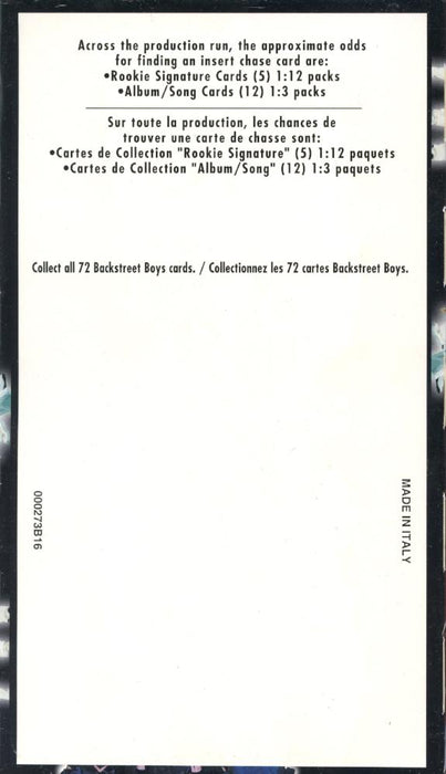 Backstreet Boys Black and Blue Card Box 36ct by Winterland 2000   - TvMovieCards.com