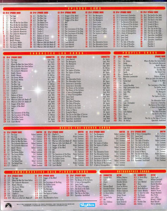 Star Trek The Original Series Season 1 TOS 1966-1967 Empty Collector Card Album   - TvMovieCards.com