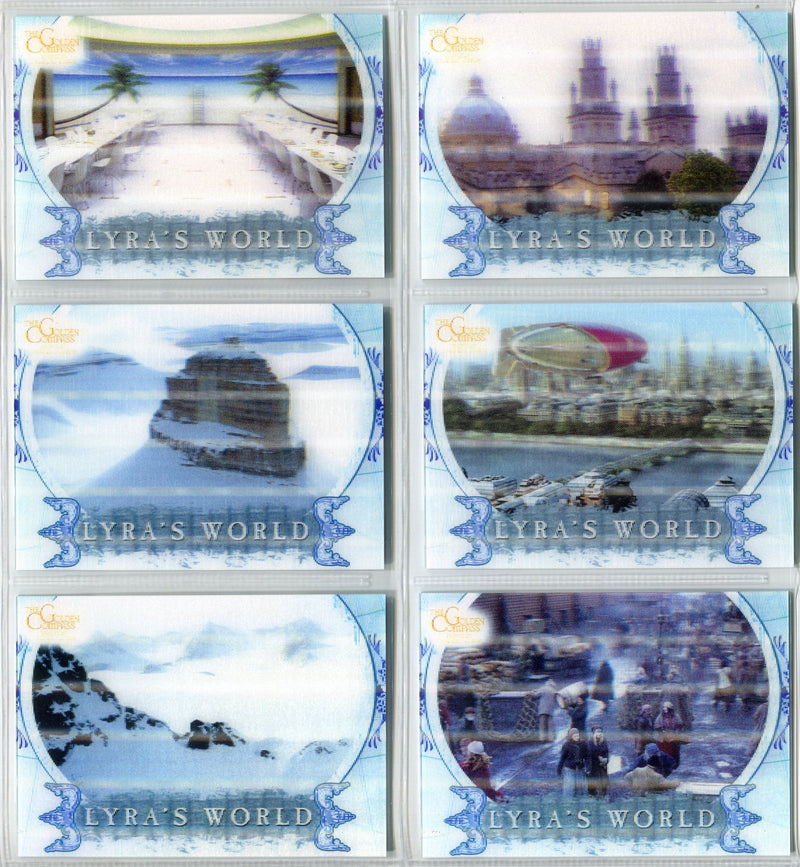 Golden Compass Lyra's World Lenticular Chase Card Set LW1-LW6 Inkworks 2007   - TvMovieCards.com