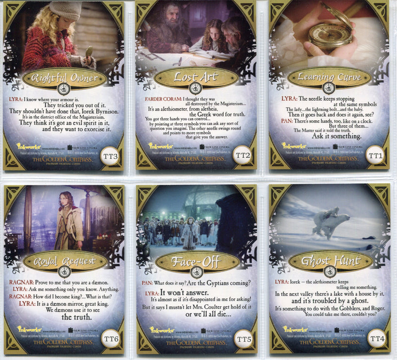 Golden Compass Truth Teller Lenticular Chase Card Set TT1-TT6 Inkworks 2007   - TvMovieCards.com