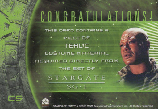 Stargate SG-1 Season Four Teal'c Costume Card C5   - TvMovieCards.com