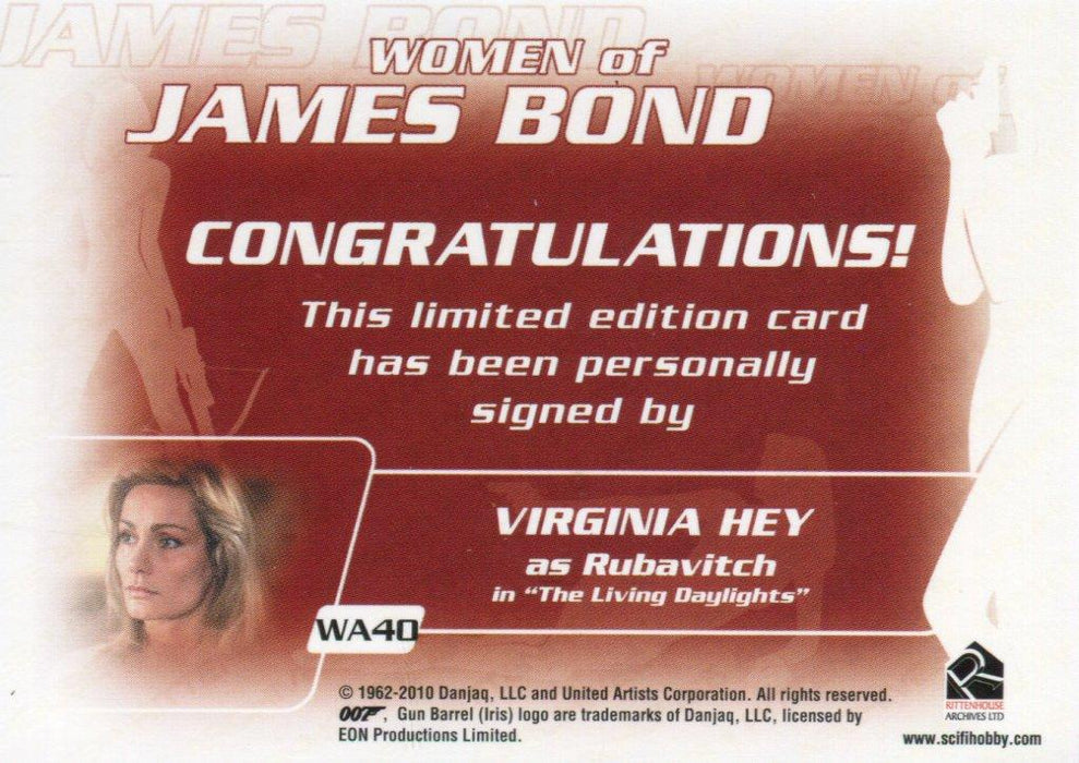 James Bond Archives 2014 Edition Virginia Hey Autograph Card WA40   - TvMovieCards.com