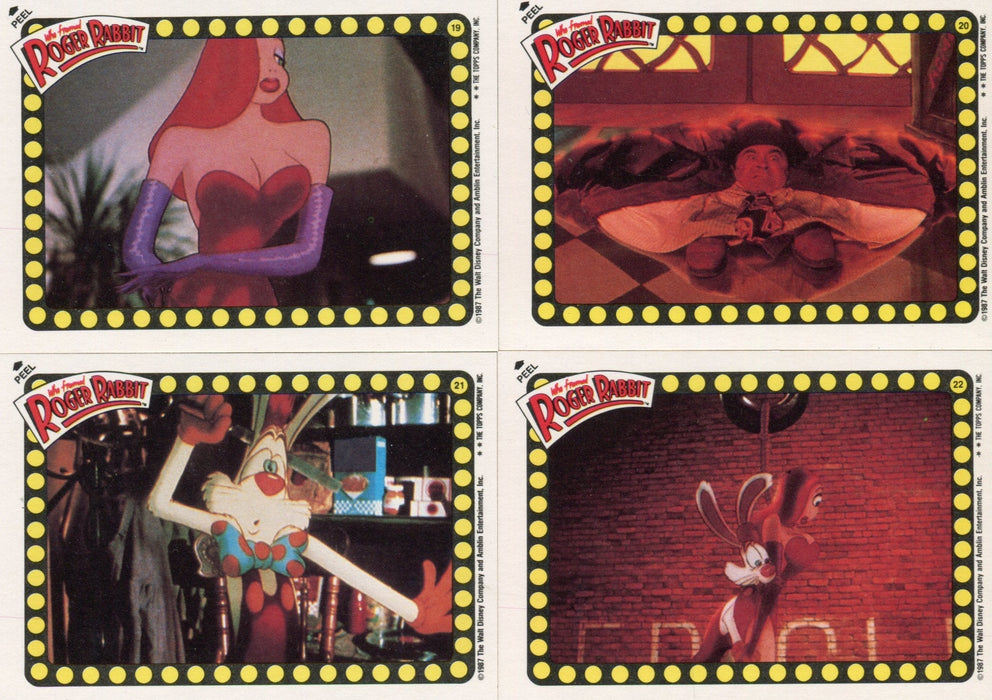 Who Framed Roger Rabbit Movie Vintage Sticker Card Set 22 Stickers Topps 1987   - TvMovieCards.com