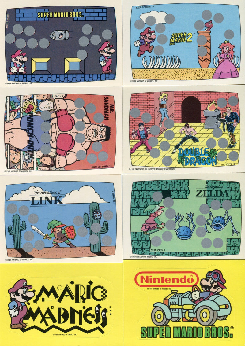 Nintendo Game Pack 60 Card Set with 33 Stickers Topps 1989 UNSCRATCHED   - TvMovieCards.com