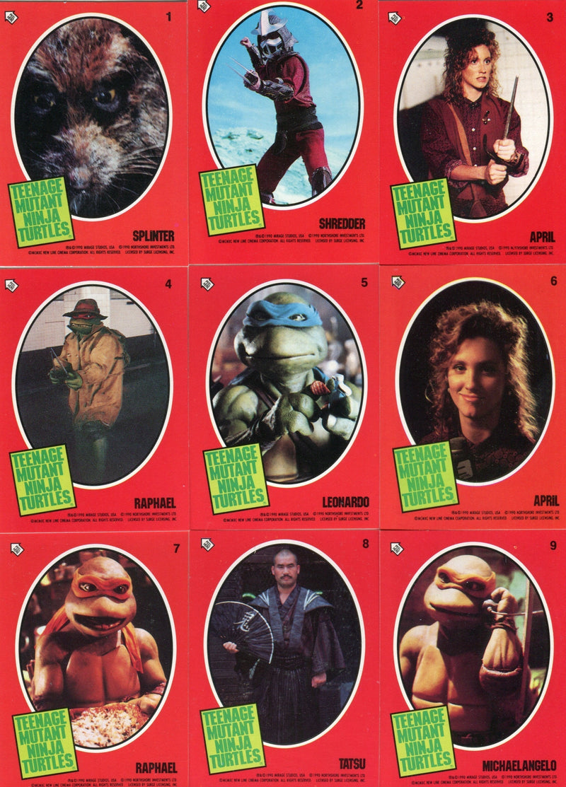 Teenage Mutant Ninja Turtles Movie One Card Set 132 Cards and 11 Stickers   - TvMovieCards.com