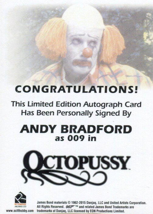 James Bond Archives Spectre Andy Bradford as 009 Autograph Card   - TvMovieCards.com