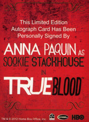 True Blood Archives Anna Paquin Autograph Card   - TvMovieCards.com