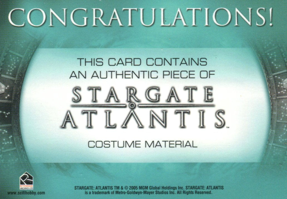 Stargate Atlantis Season One Male Wraith Costume Card   - TvMovieCards.com