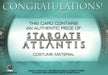Stargate Atlantis Season One Male Wraith Costume Card   - TvMovieCards.com
