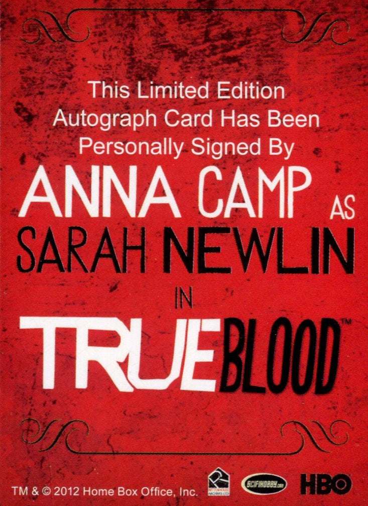True Blood Archives Anna Camp Autograph Card   - TvMovieCards.com