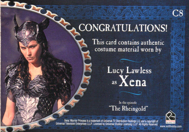 Xena Dangerous Liaisons Lucy Lawless as Xena Costume Card C8   - TvMovieCards.com