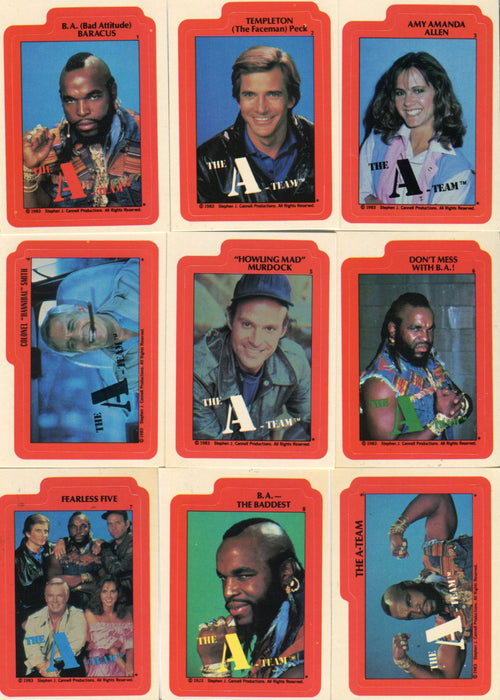 A Team Vintage Base Card Set 66 Cards and 12 Stickers TV Show   - TvMovieCards.com