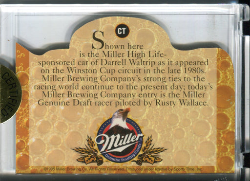 Miller Genuine Beer Die Cut Case Topper Chase Card CT Sports Time 1995   - TvMovieCards.com