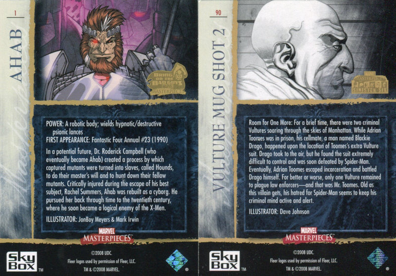 Marvel Masterpieces Series 3 Card Base Upper Deck 2008 90 Cards   - TvMovieCards.com