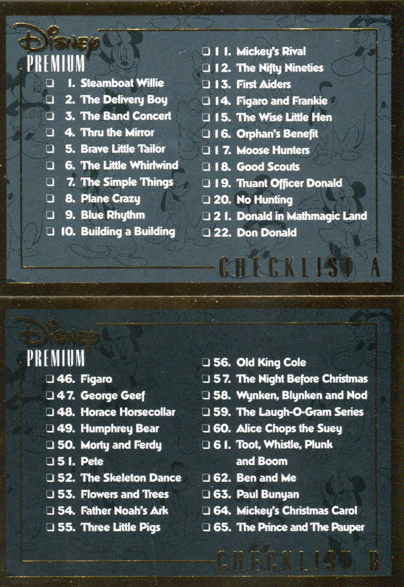 Disney Premium Base Trading Card Set 80 Cards Skybox 1995   - TvMovieCards.com