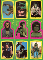 Incredible Hulk TV Show Vintage Sticker Card Set 22 Sticker Cards Topps 1979   - TvMovieCards.com