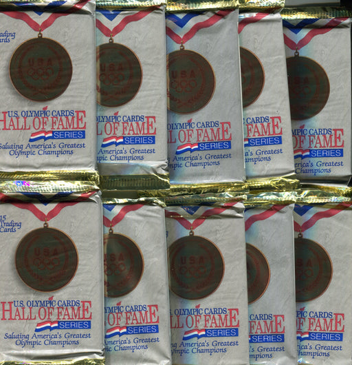 U.S. Olympic Cards Hall of Fame Vintage Card Pack Lot 10 Sealed Packs Impel   - TvMovieCards.com