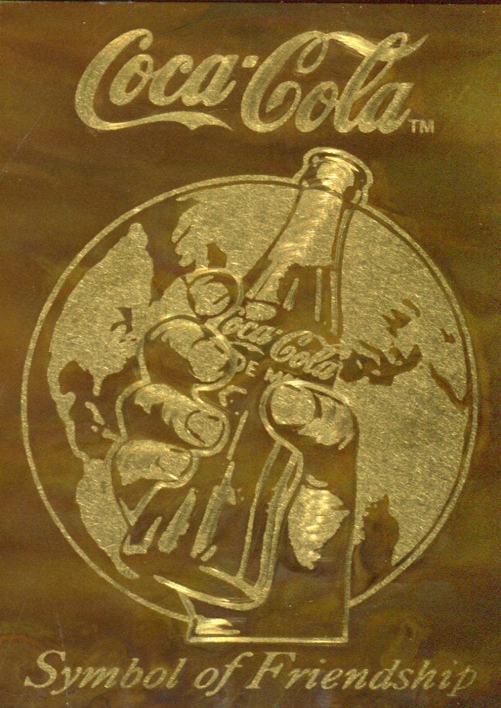 Coca Cola Series 3 Brass Etched Chase Card BE-1 #4330 Collect-a-Card 1995 - TvMovieCards.com