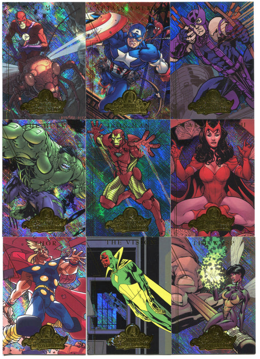 Marvel Masterpieces 2 Fleer Avengers Chase Card Set of 9 A1-A9 Cards 2008   - TvMovieCards.com