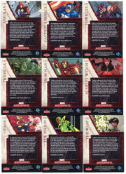 Marvel Masterpieces 2  Avengers Chase Card Set of 9 A1 - A9 Cards 2008 Upperdeck   - TvMovieCards.com
