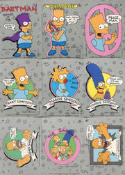 Simpsons Vintage Sticker Card Set 22 Sticker Cards Topps 1990   - TvMovieCards.com