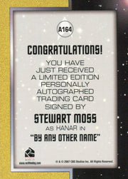 Star Trek TOS 40th Anniversary 2 Stewart Moss as Hanar Autograph Card A164   - TvMovieCards.com