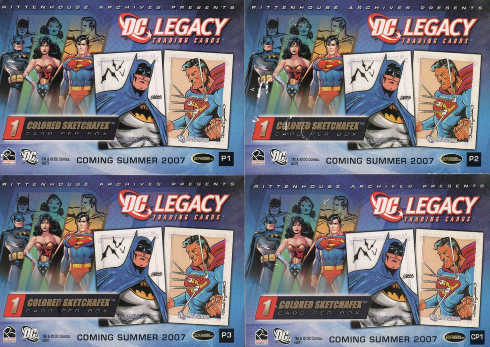 DC Legacy Foil Enhanced Promo Card Set 4 Cards P1 P2 P3 CP1  DC Comics   - TvMovieCards.com