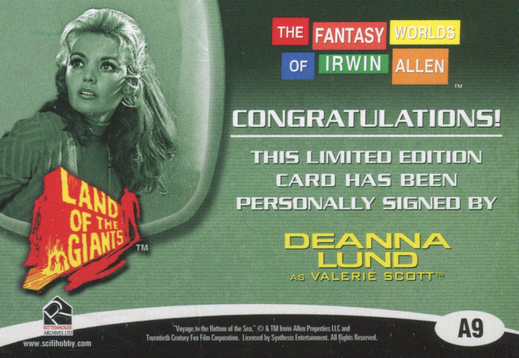 Fantasy Worlds of Irwin Allen Land of the Giants Deanna Lund Autograph Card A9   - TvMovieCards.com