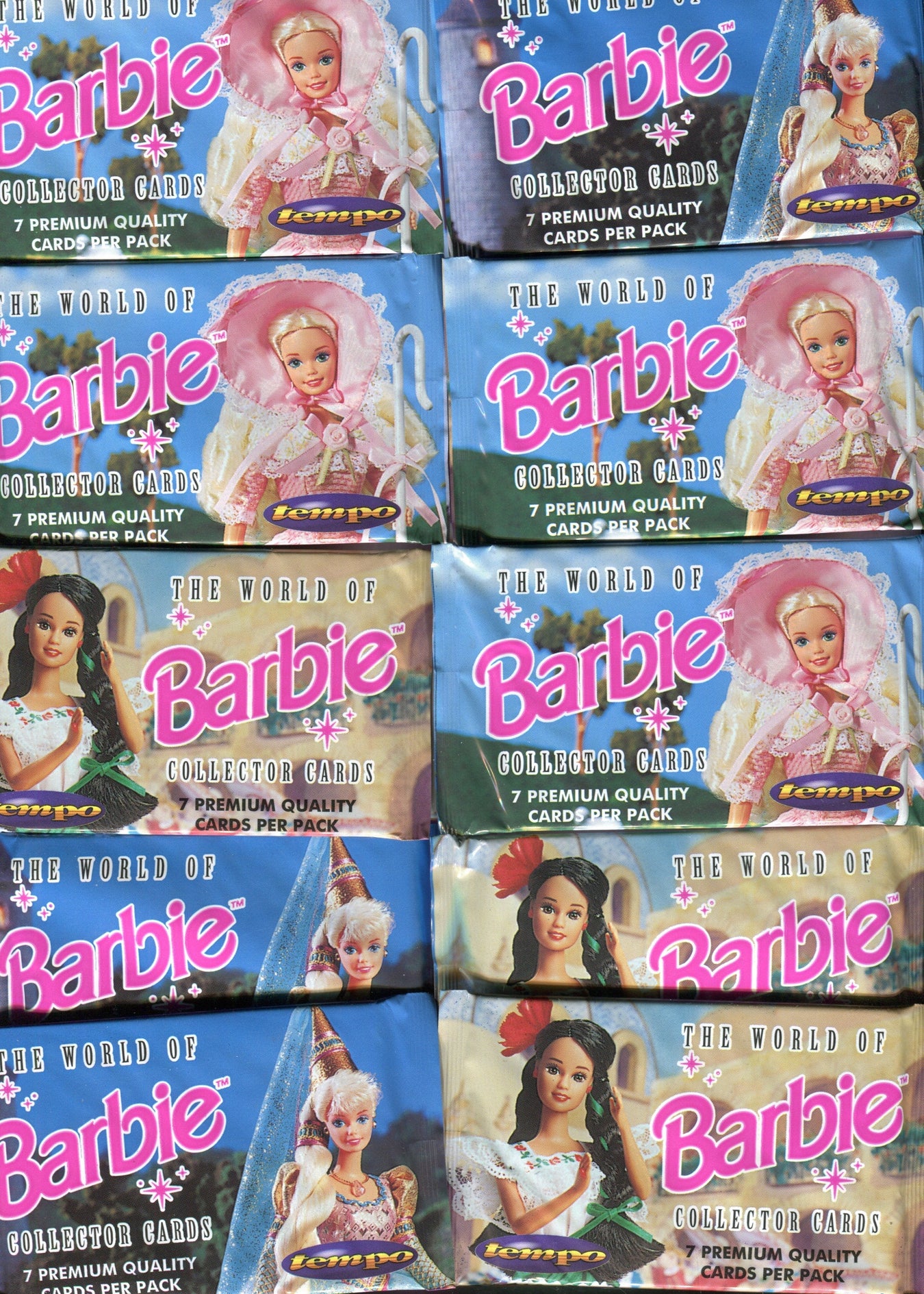 Barbie The World of Barbie Vintage Card Pack Lot 10 Sealed Packs Tempo 1997   - TvMovieCards.com