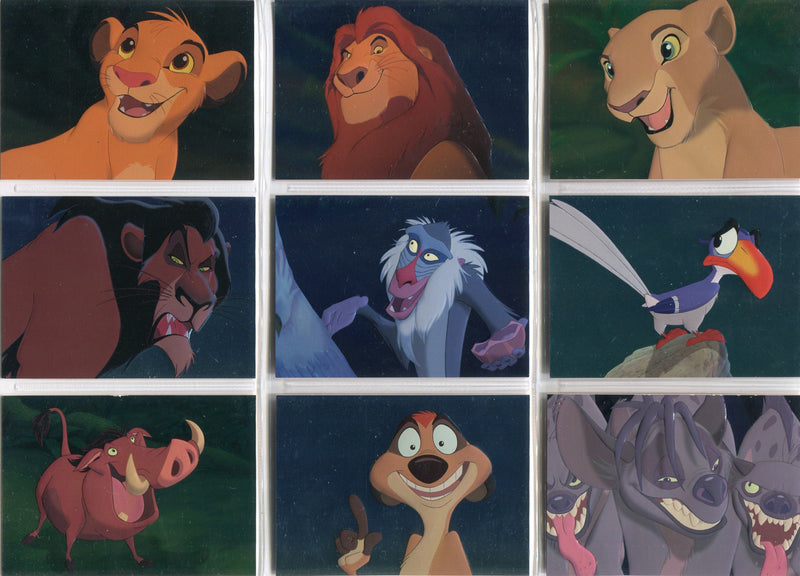 Lion King Disney Movie Series 1 Embossed Foil Chase Card Set F1 thru F9 Skybox 1 - TvMovieCards.com
